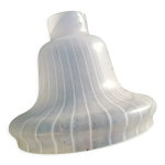 Abat jour blanc ray� en verre