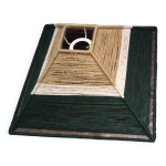 Abat - jour carr en fil de jute bistre beige et vert