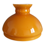 Abat - jour globe en verre opaline caramel ocre