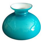 Abat - jour globe en verre opaline turquoise