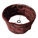 Abat - jour en m�che de laine violette ann�e 70