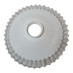 Abat - jour opaline dentelle blanche