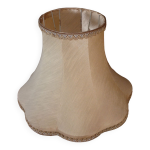 Abat - jour pagode grge ros rond bandeau festonn  56 cm