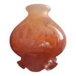 Abat jour suspension orange opaline vintage