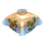 Abat - jour pour suspension en verre peint motifs vintage, tchcoslovaquie