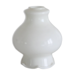 Abat jour verre blanc opaline vintage 19. 5 cm, 4467