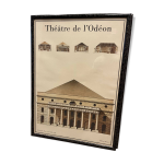 Affiche ancienne avec cadre du théâtre de l odéon Affiche ancienne avec cadre du théâtre de l odéon