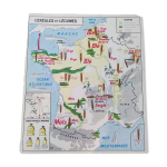 Affiche carte scolaire crales & lgumes la seine et ses affluents