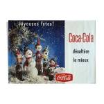 Affiche coca cola originale vintage 157x115 cm joyeuses ftes