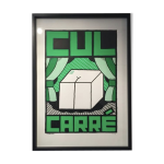 Affiche  cul carr�  verte 70x50 cm s�rigraphie faite main sign�e num�rot�e