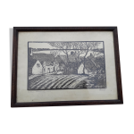 Affiche encadrée et signée pasquet la ronce châteauneuf sur loire 34 x 25 cm Affiche encadrée et signée pasquet la ronce châteauneuf sur loire 34 x 25 cm