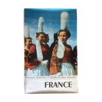 Affiche originale bretagne costumes et coiffes du pays bigouden 62x99cm 1960
