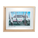 Affiche risographie encadre, 27 x 22, dition limite 100ex. , papier coton 130 grammes - belle - le ...