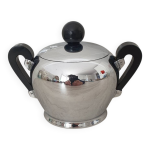 Alessi / sucrier en acier inoxydable et bak�lite collection  bomb�