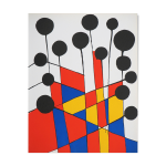 Alexander calder : mosaque et ballons noirs - lithographie originale