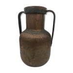 Amphore ancienne en cuivre et ferronnerie d art signature jean goardre