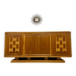 Ancien bahut enfilade art d�co noyer 1939 sign� documents