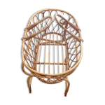 Ancien berceau vintage bambou / rotin