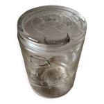 Ancien bocal en verre avec couvercle - verrine allemande rex années 1960 Ancien bocal en verre avec couvercle - verrine allemande rex années 1960