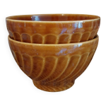 Anciens bols facet�s en fa�ence