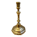 Ancien bougeoir chandelier flambeau poque louis xv bronze massif dor