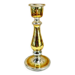Ancien bougeoir xix verre glomis mercuris dor