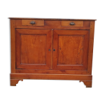Ancien buffet parisien en chne rustique 2 tiroirs 2 portes meuble de rangement campagnard vintage