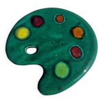 Ancien dessous de plat palette de couleurs vallauris