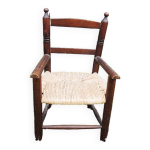 Ancien fauteuil pour enfant bois & paille Ancien fauteuil pour enfant bois & paille
