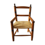 Ancien fauteuil paill pour enfant