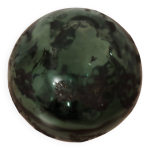 Ancien flotteur de pche en verre de couleur verte