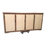 Ancien frigo derrire de bar en bois