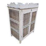 Ancien garde - manger tribal en teck birman