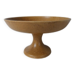 Ancien grand compotier en gr�s assiette sur pied vintage