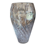 Ancien grand vase en cristal taill