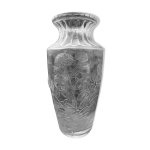 Ancien grand vase verre moul dcor chardons