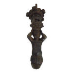 Ancien heurtoir de porte ange chérubin en fonte, xixème siècle Ancien heurtoir de porte ange chérubin en fonte, xixème siècle