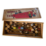 Ancien jeu 'croquet de table' en bois jouet vintage annes 50