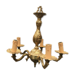 Ancien lustre bronze 5 bras