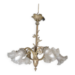Ancien lustre en bronze 6 lumires