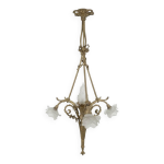 Ancien lustre en bronze style louis xv
