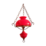 Ancien lustre globe rouge Ancien lustre globe rouge