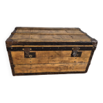Ancien malle coffre table basse bar