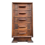 Ancien meuble chiffonnier à 5 tiroirs Ancien meuble chiffonnier à 5 tiroirs