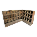 Ancien meuble grainetier d angle ( 2 parties)