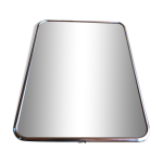 Ancien miroir barbier contour alu + trpied dcoration annes 50 vintage