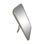 Ancien miroir barbier contour alu + tr�pied d�coration vintage