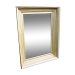 Ancien miroir avec cadre en bois dor