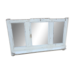 Ancien miroir - �tag�re triptyque en teck birman