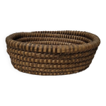 Ancien panier a pain - pani�re boudin tress� de paille vintage